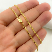 14k Solid Yellow Gold Box Link Chain